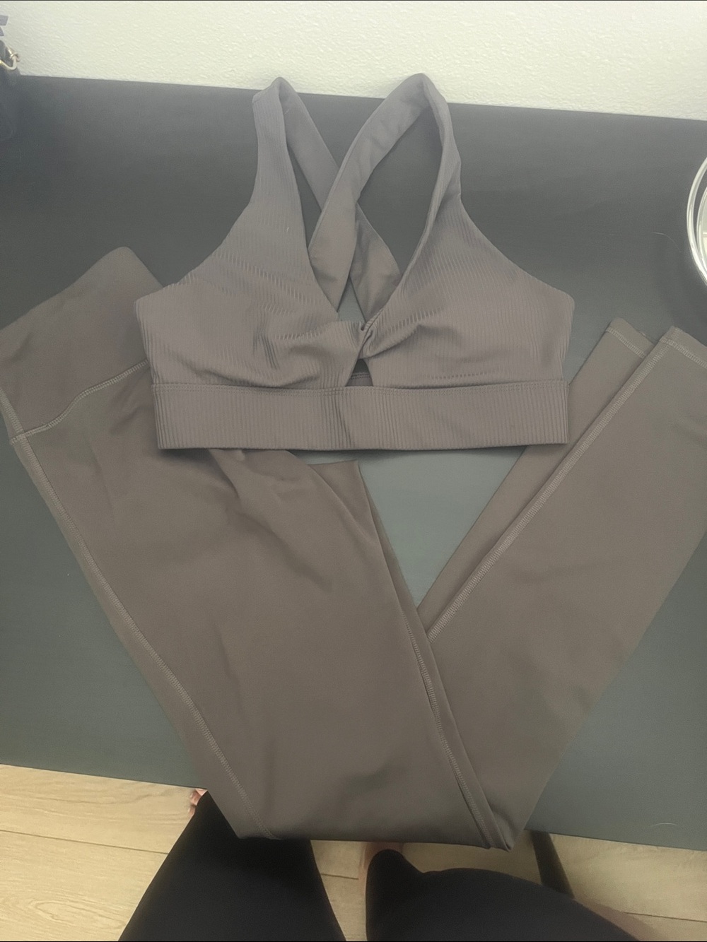 Fabletics Motion365+ Active Leggings in Taupe Brown